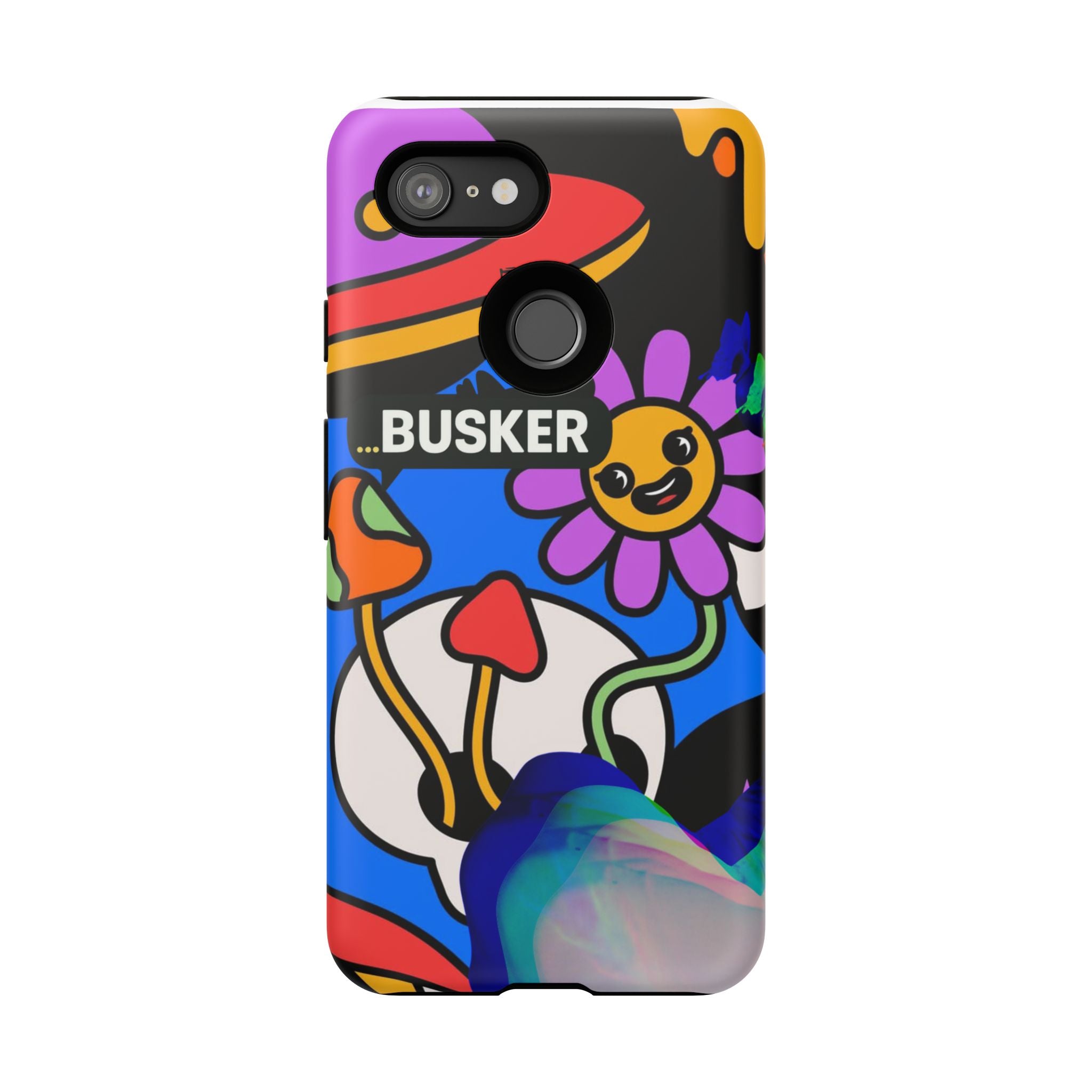 Colorful Phone Case, Cute Phone Accessories, Gift for Music Lovers, Fun Tech Gear, Unique Floral Design Case