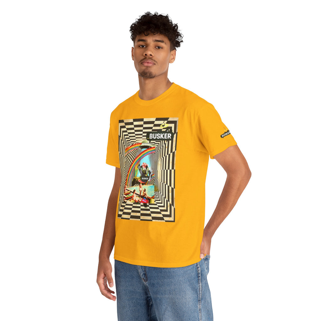 Retro Busker Graphic Tee - Unisex Heavy Cotton