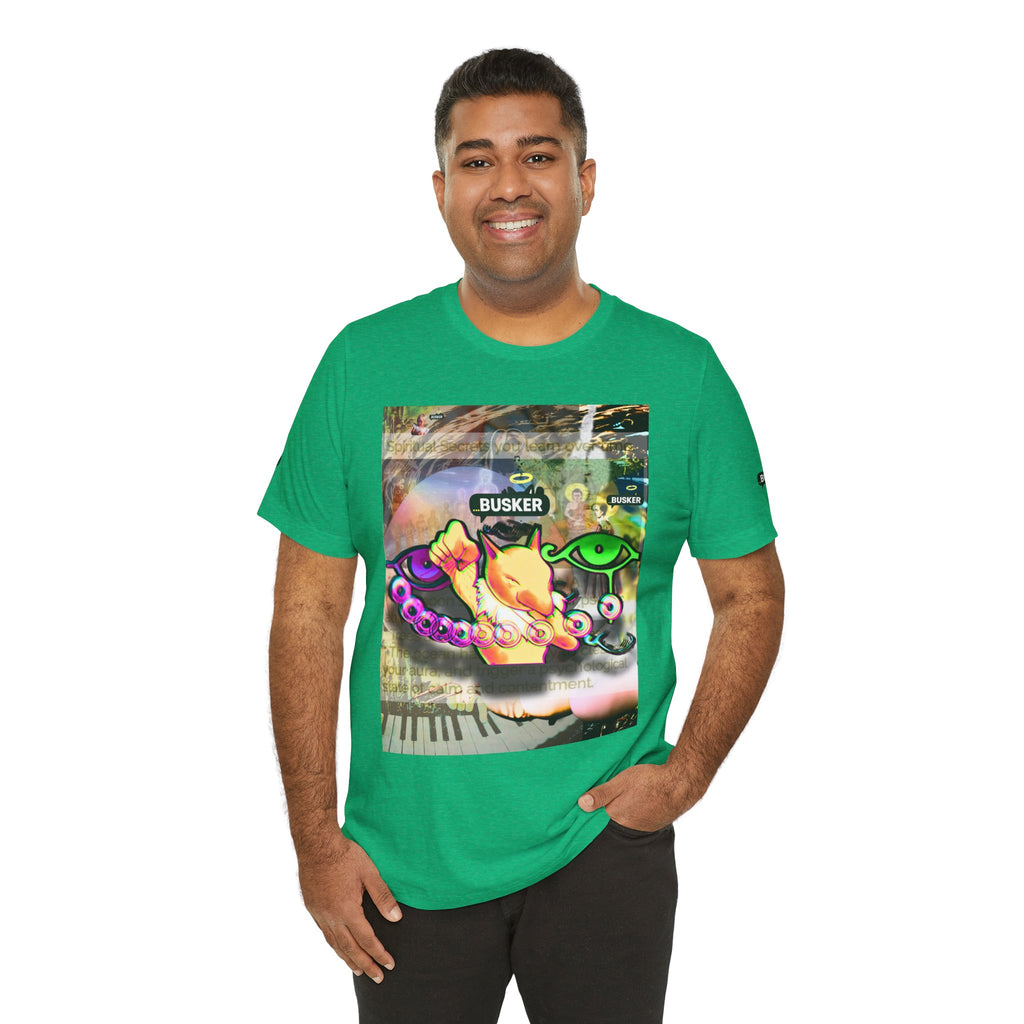 Vibrant Busker Art Tee for Creative Souls