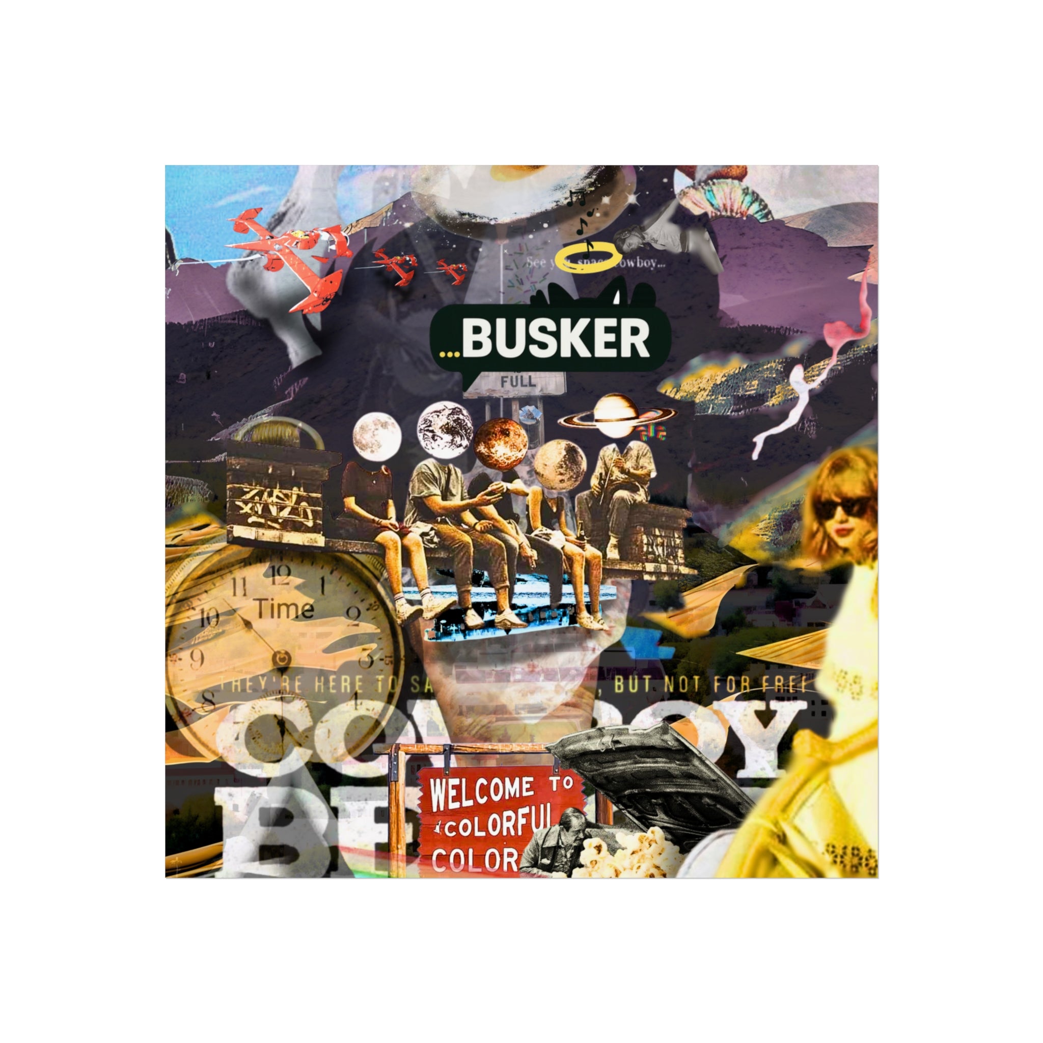 Vibrant Busker Fine Art Poster for Home Decor