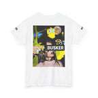 Artistic Unisex Heavy Cotton Tee - 'BUSKER' Graphic Design