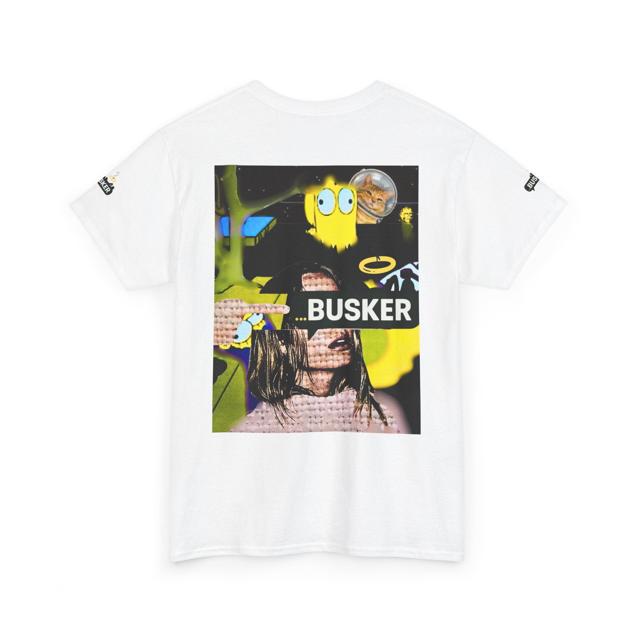 Artistic Unisex Heavy Cotton Tee - 'BUSKER' Graphic Design