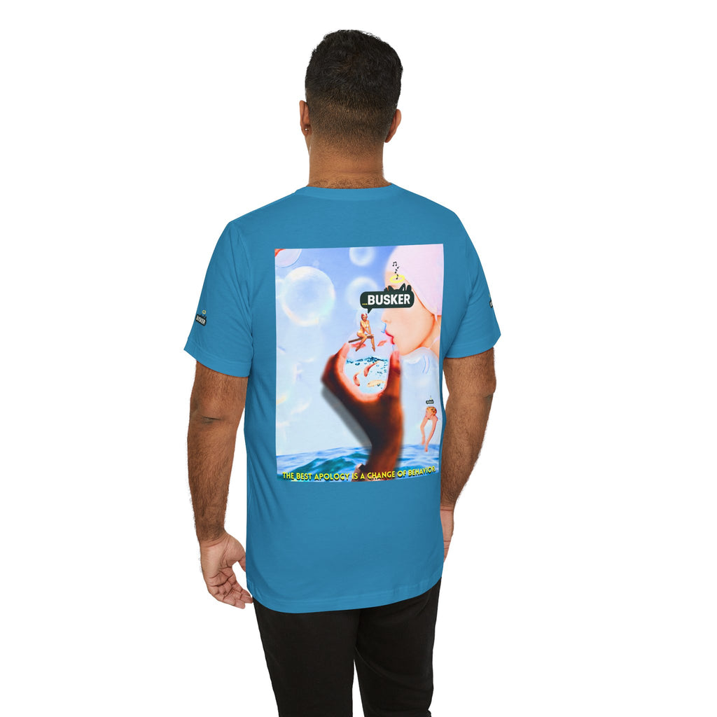 Busker Vibe Unisex Jersey Tee – Colorful Artistic Design for Summer Fun