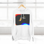 Colorful Space Cat Fleece Hoodie, Cozy, Unique, Gift for Cat Lovers, Birthday, Casual Wear, Fun Design