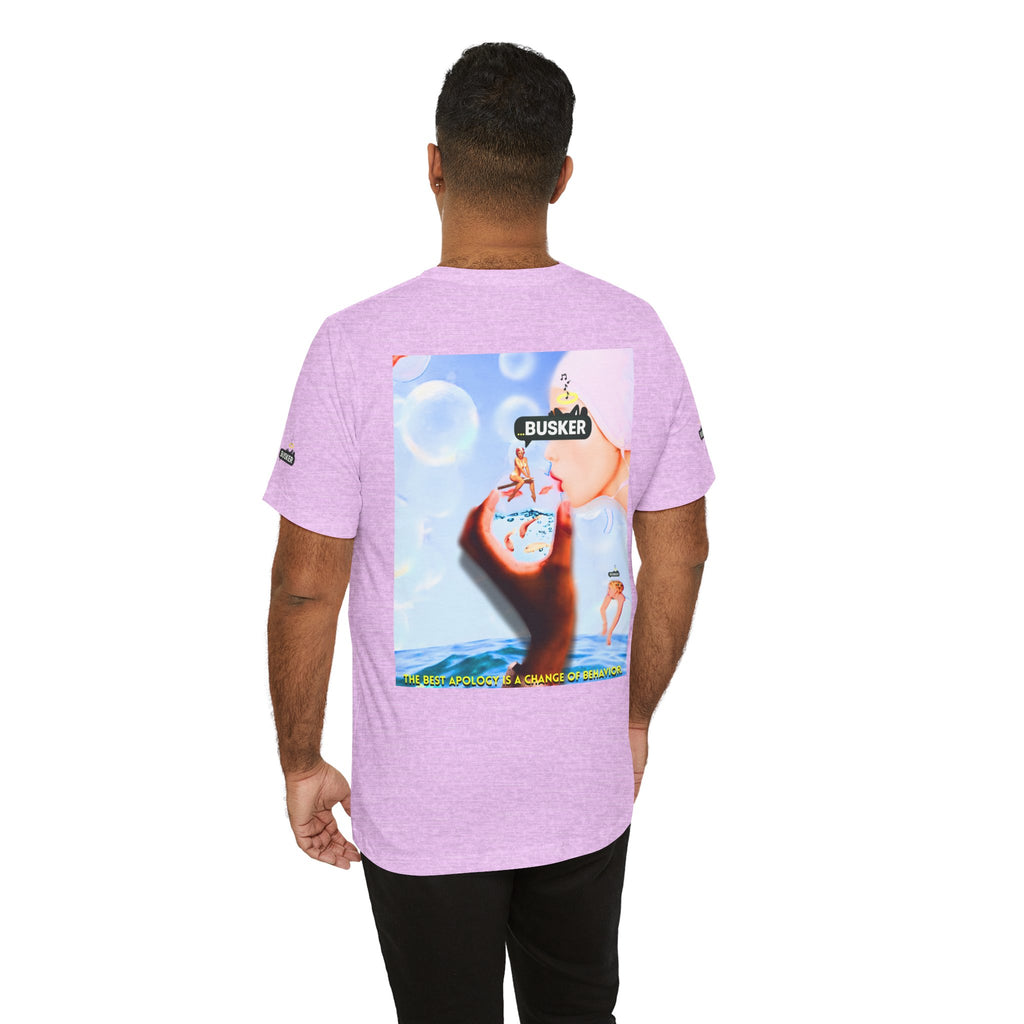 Busker Vibe Unisex Jersey Tee – Colorful Artistic Design for Summer Fun