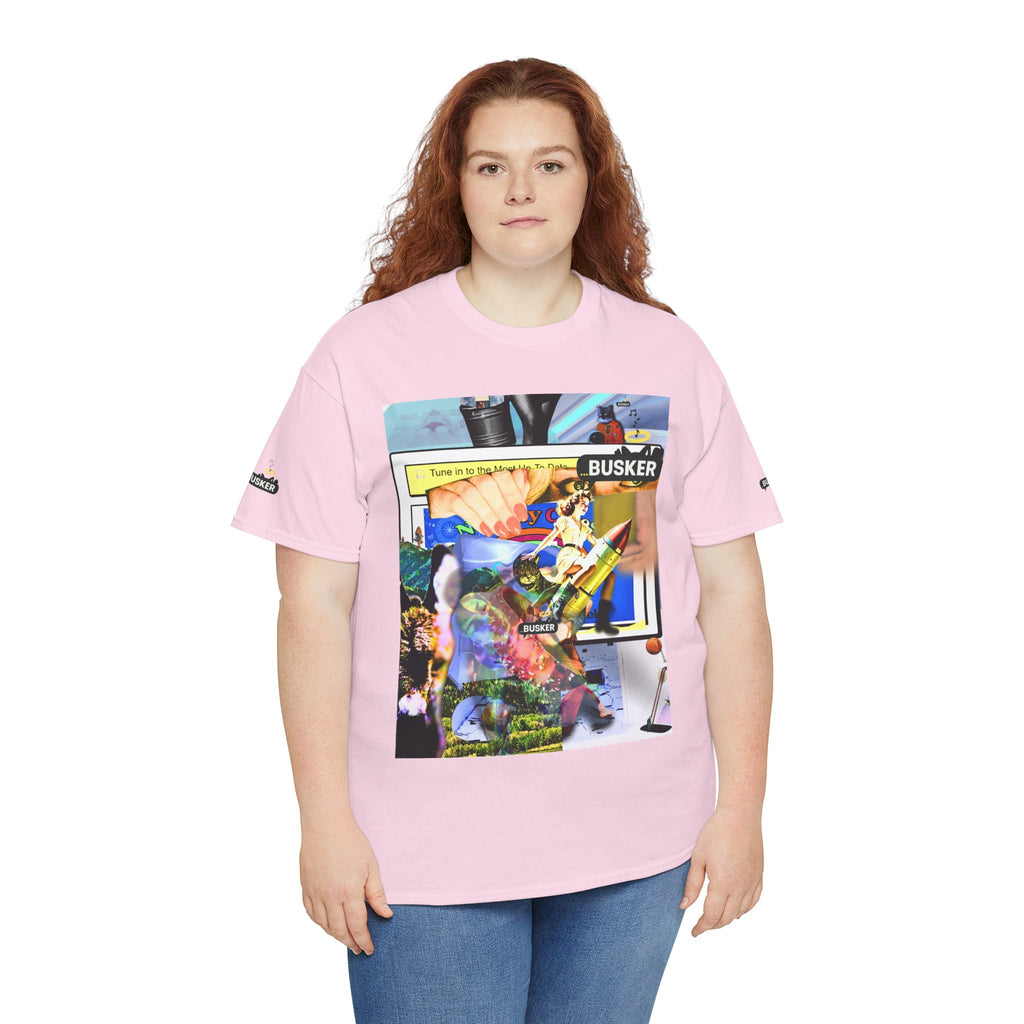 Cool Graphic Unisex Heavy Cotton Tee - 'Busker' Design