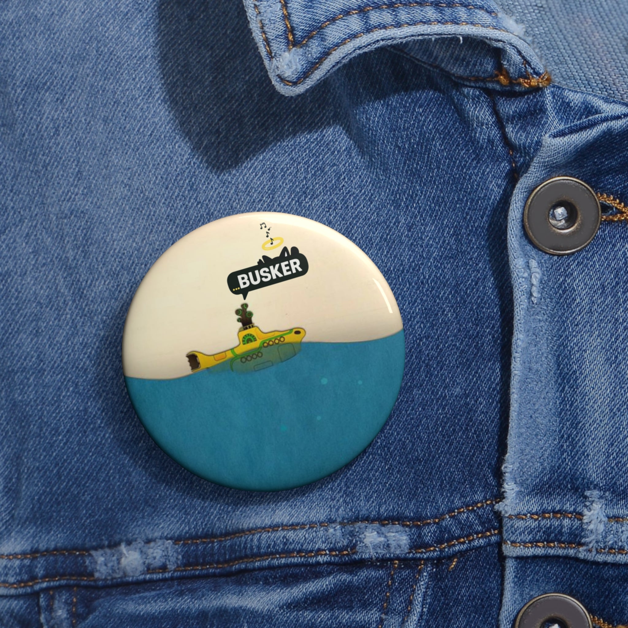 Custom Pin Buttons for Music Lovers, Unique Gift for Buskers, Fun Party Favors, Creative Accessories, Collectible Pins, Handmade Badges