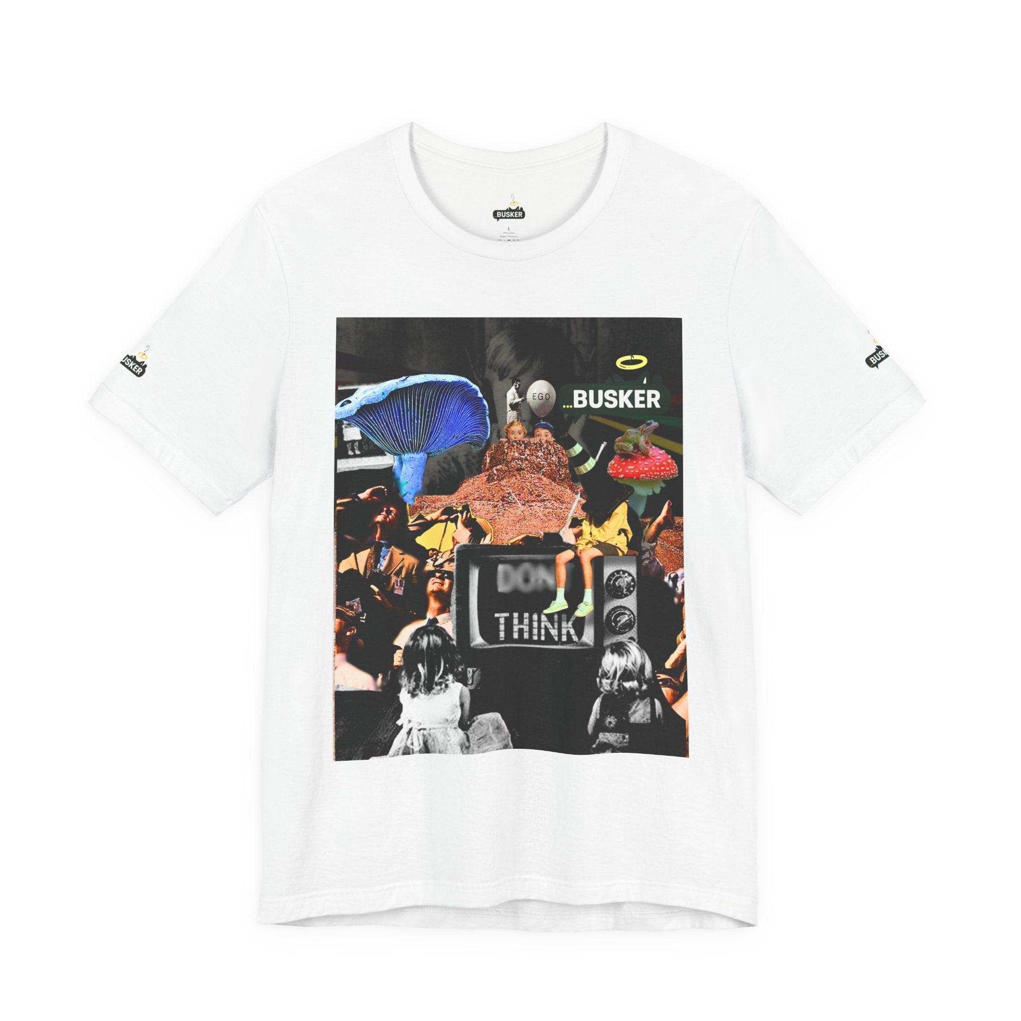 Creative Unisex Graphic Tee - 'I Don't Think' Busker Design