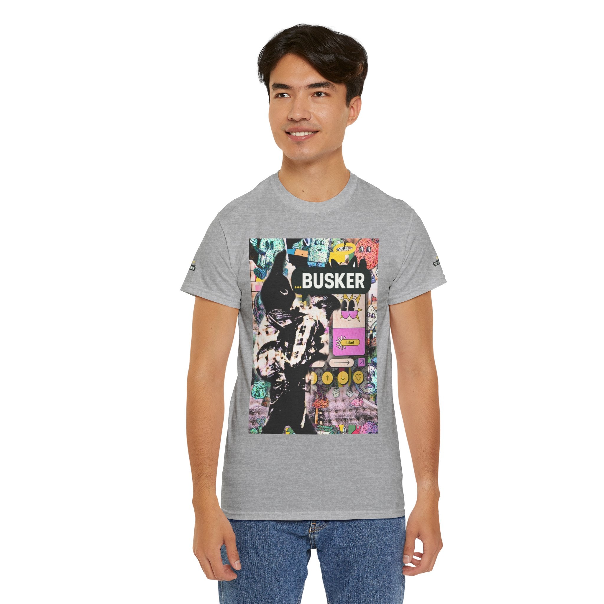 Grunge Art Busker Unisex Heavy Cotton Tee