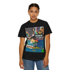 Vibrant Busker T-Shirt, Unisex Graphic Tee, Street Art Inspired Apparel, Casual Wear, Summer Festival Clothing