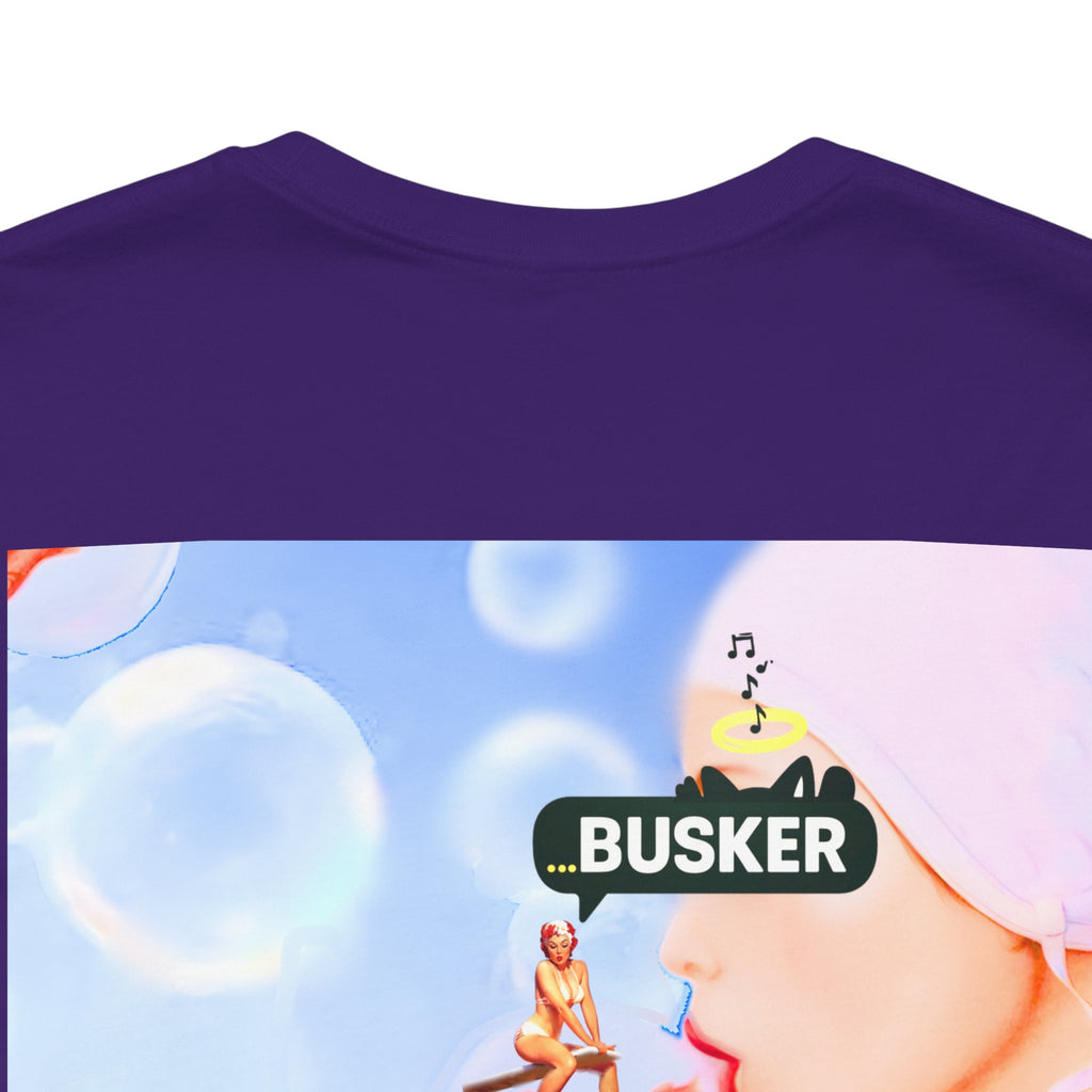 Busker Vibe Unisex Jersey Tee – Colorful Artistic Design for Summer Fun