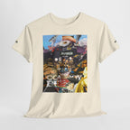 Busker Collage Graphic Tee — Vintage Music Poster Streetwear