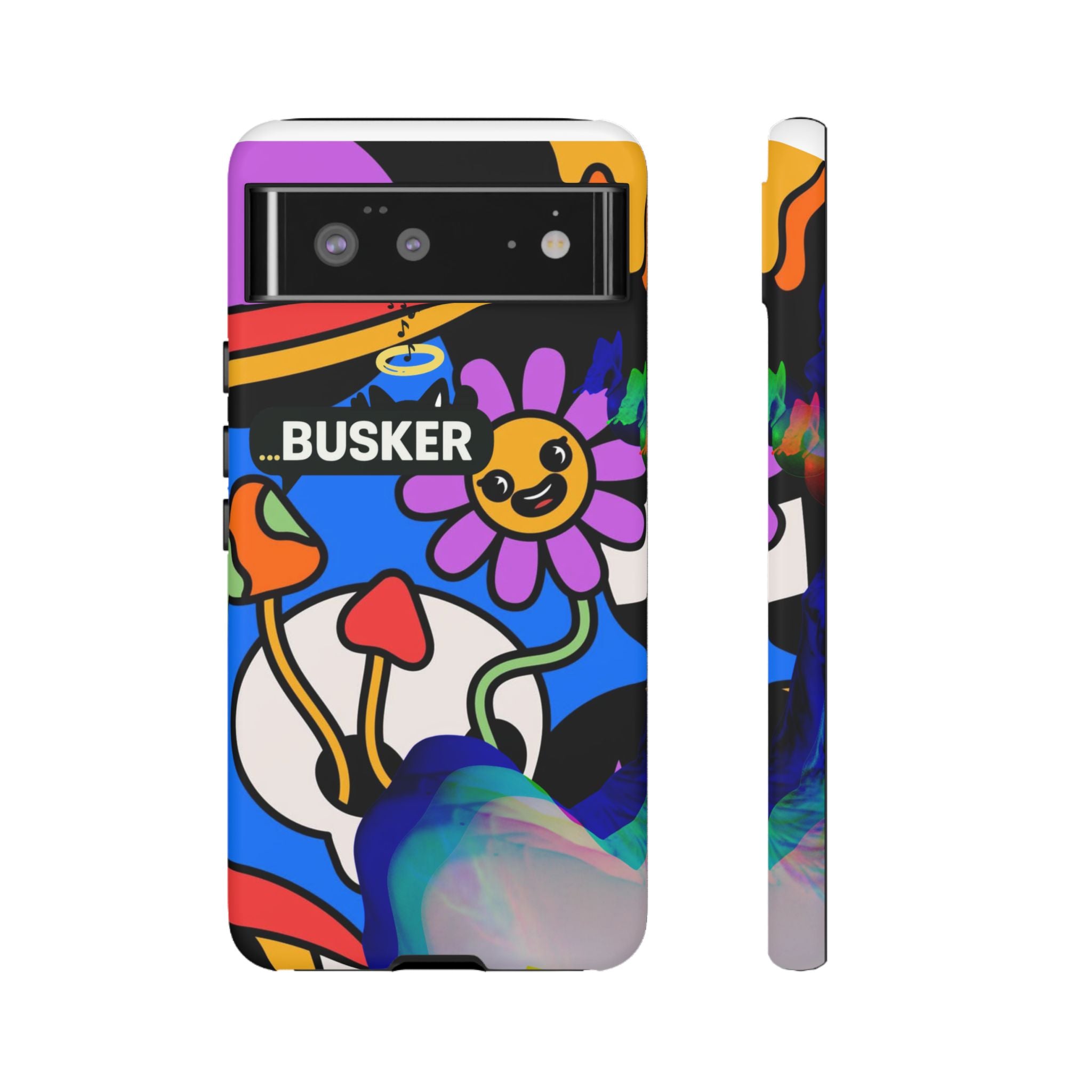 Colorful Phone Case, Cute Phone Accessories, Gift for Music Lovers, Fun Tech Gear, Unique Floral Design Case