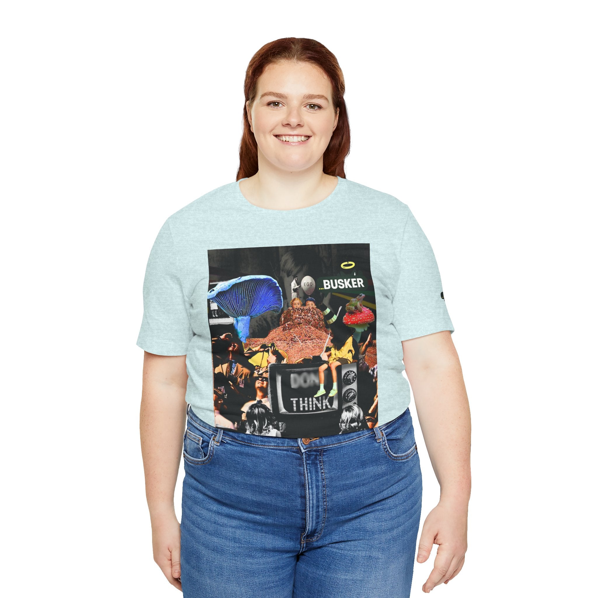 Creative Unisex Graphic Tee - 'I Don't Think' Busker Design