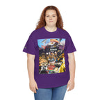 Busker Collage Graphic Tee — Vintage Music Poster Streetwear
