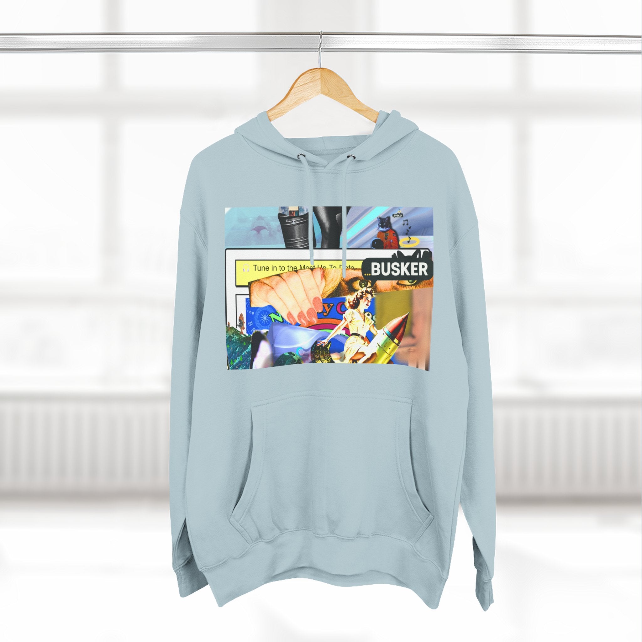 Three-Panel Fleece Hoodie