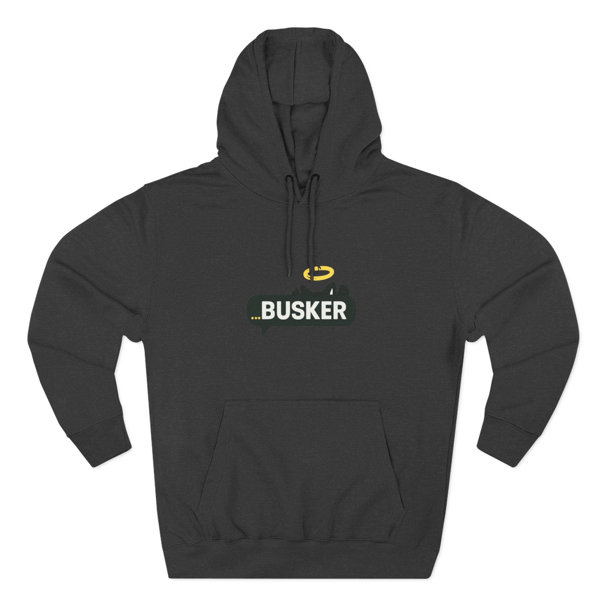 Busker Fleece Hoodie - Cozy Street Art Inspired Hoodie for Music Lovers, Casual Wear, Gift for Musicians, Concert Attire, Relaxed Fit