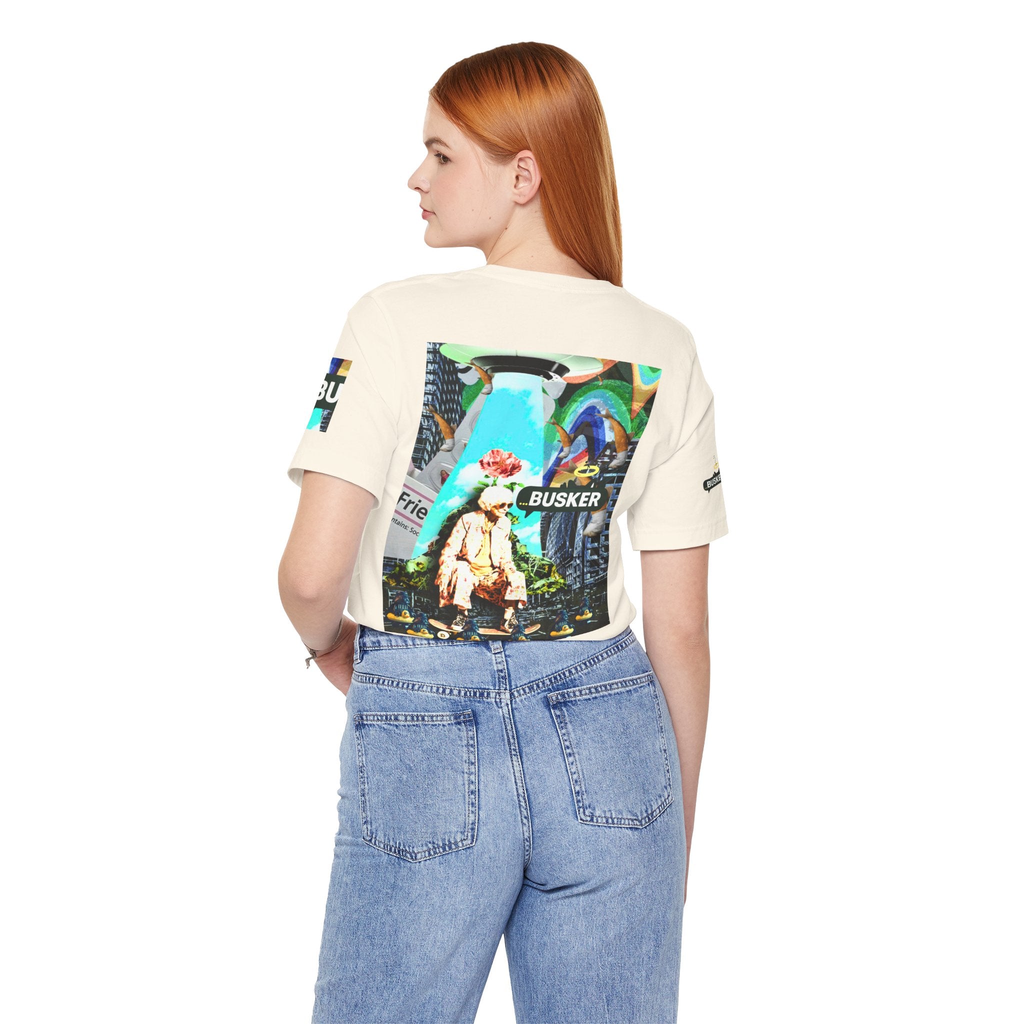 Street Art Busker Tee - Unisex Graphic Short Sleeve Shirt