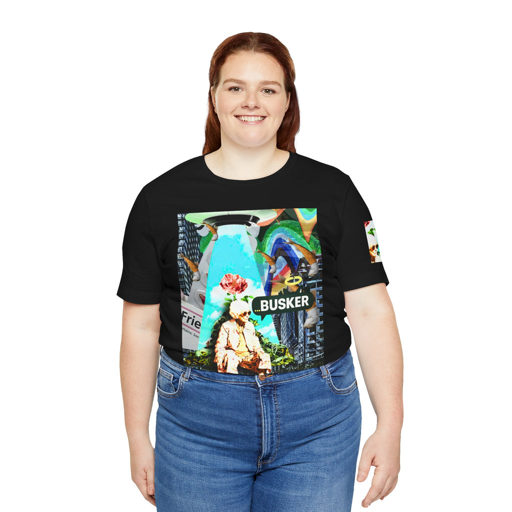 Street Art Busker Tee - Unisex Graphic Short Sleeve Shirt