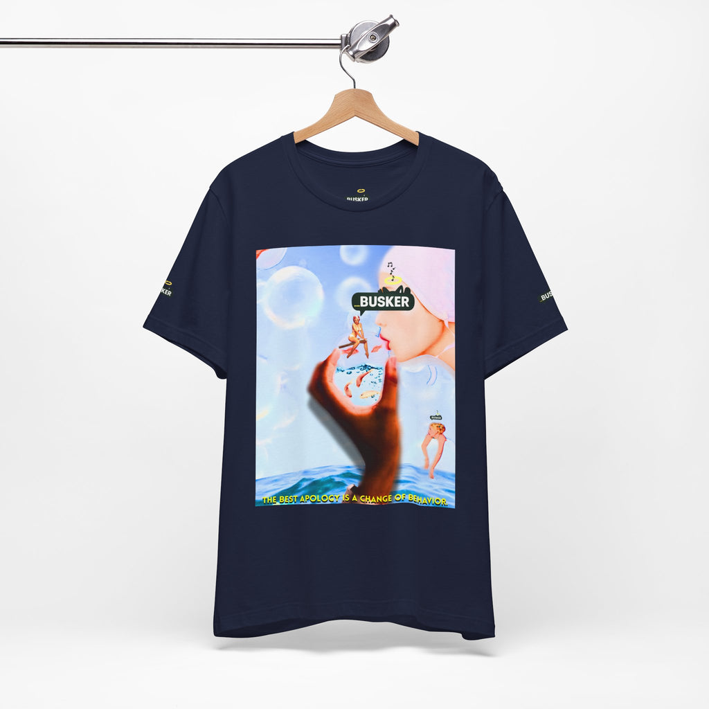 Busker Vibe Unisex Jersey Tee – Colorful Artistic Design for Summer Fun