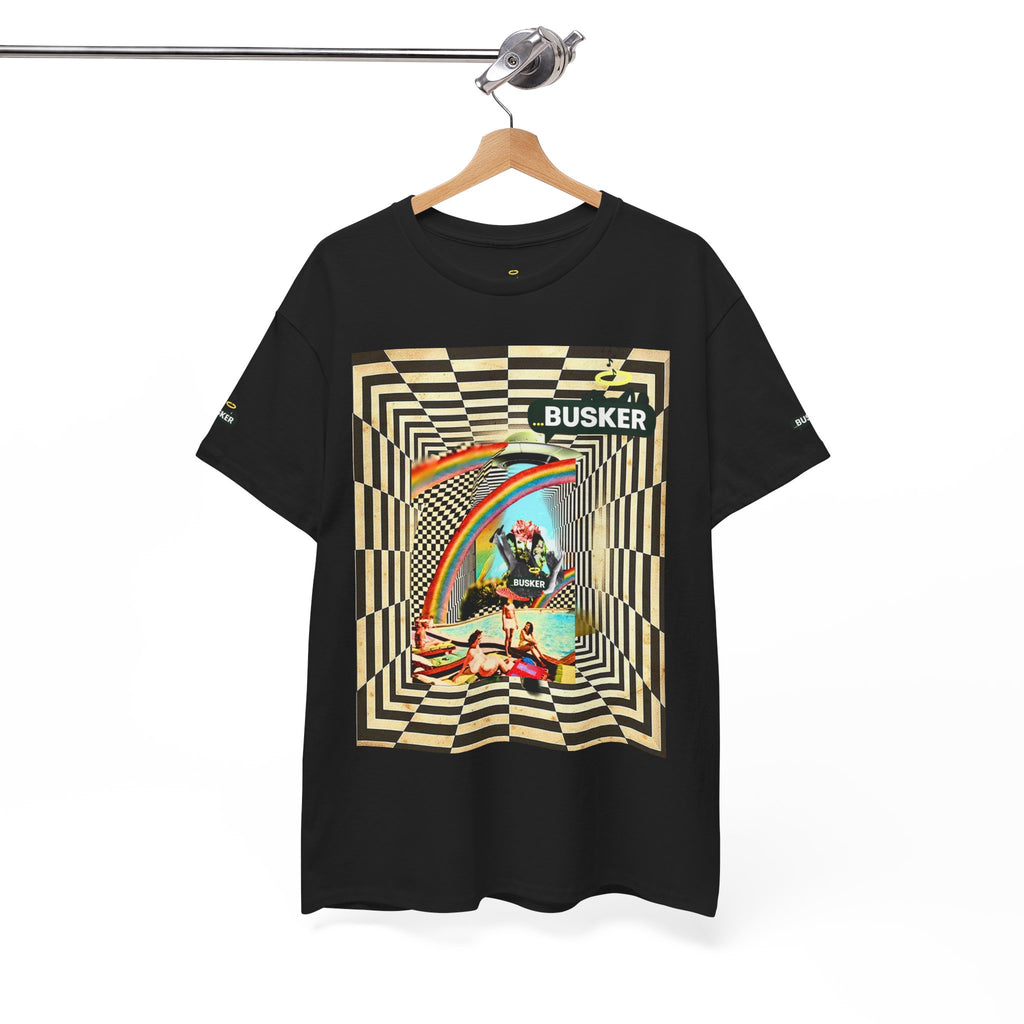 Retro Busker Graphic Tee - Unisex Heavy Cotton