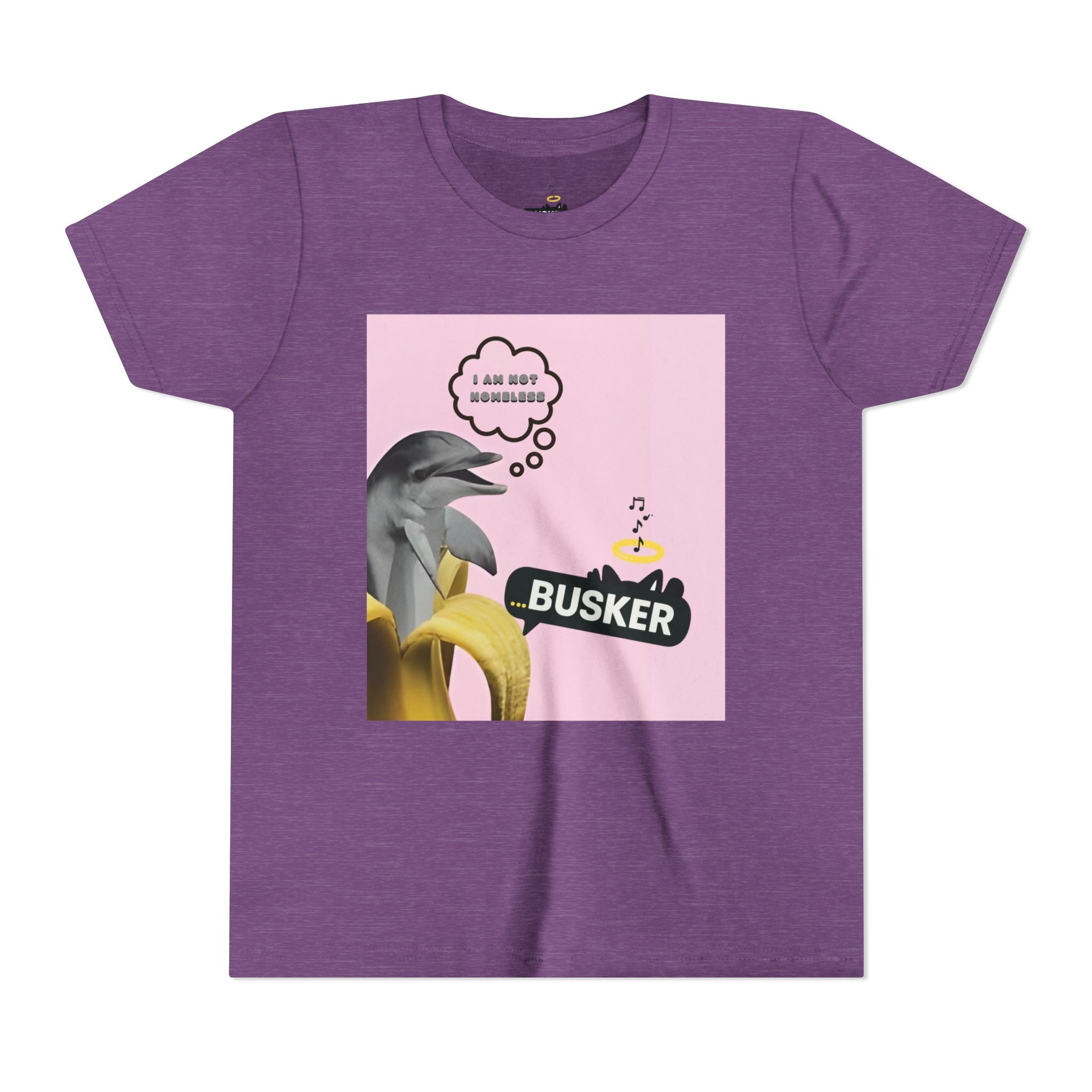 Busker Youth Tee, Fun Kids Shirt, Music Lover Gift, Summer Outfit, Creative Kids Clothing, Unique Graphic Tee