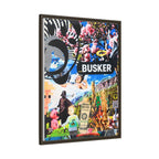 Busker Collage Matte Canvas Print — Framed Multi‑Color Wall Art