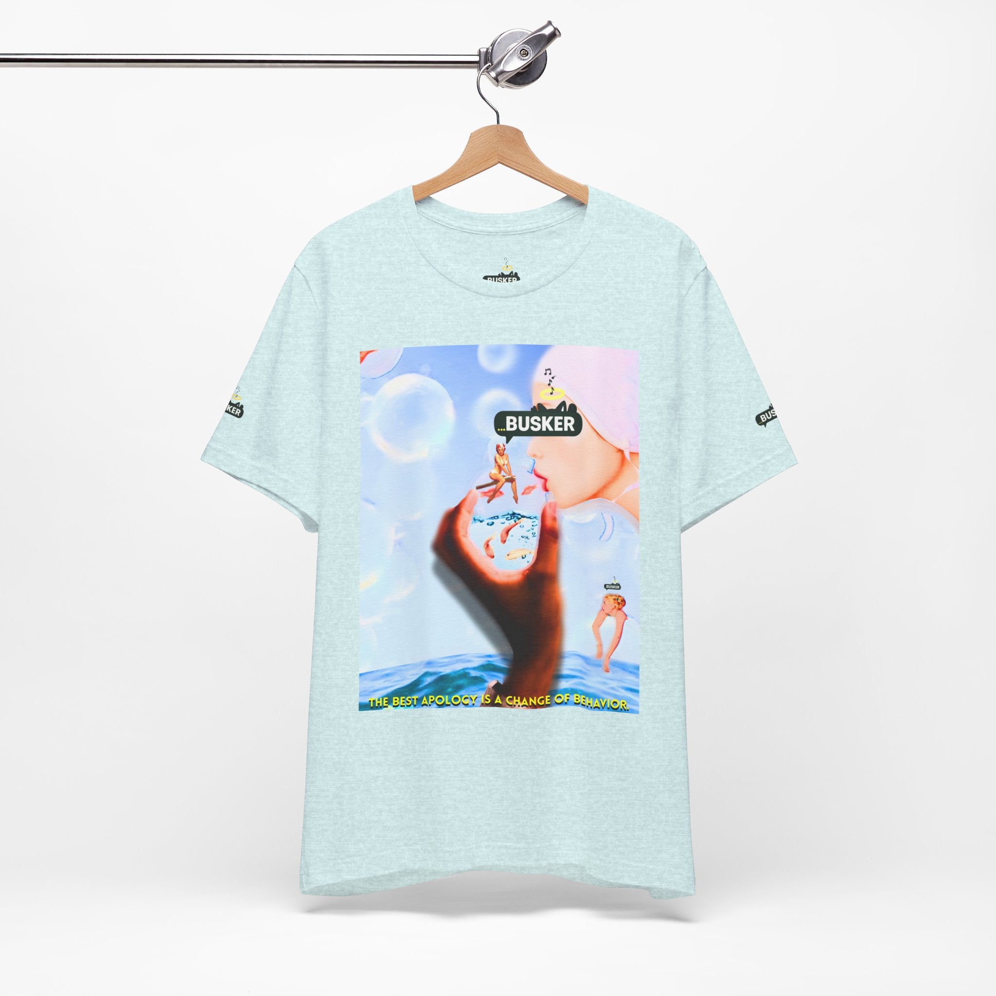 Busker Vibe Unisex Jersey Tee – Colorful Artistic Design for Summer Fun