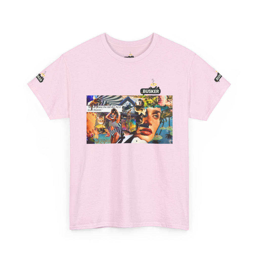 Artistic Unisex Heavy Cotton Tee - Vibrant Busker Design