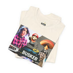 Busker Vibe Unisex Tee - Music & Art Collage Design