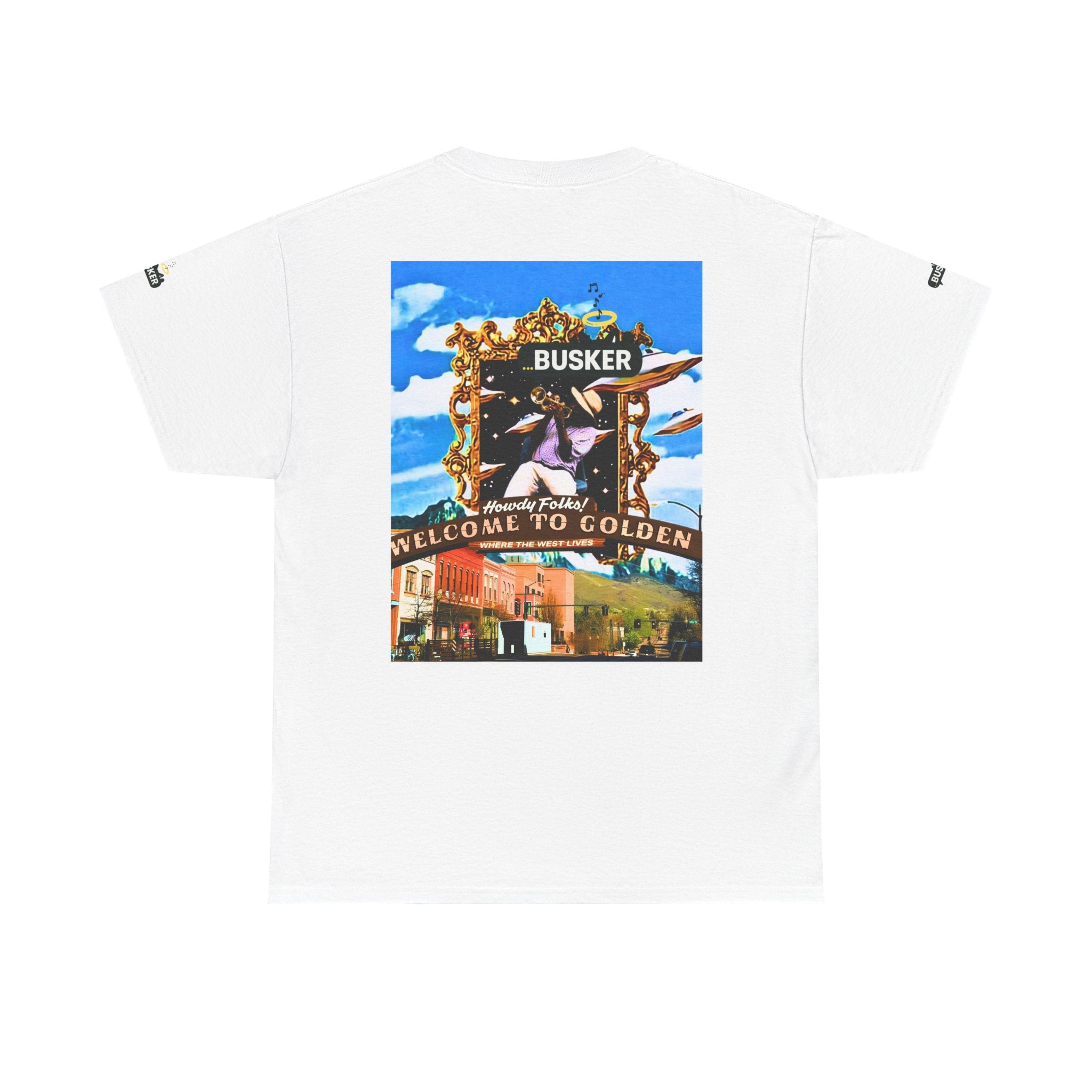 Busker Vibes Unisex Heavy Cotton Tee - Fun Graphic T-Shirt for Music Lovers and Street Artists