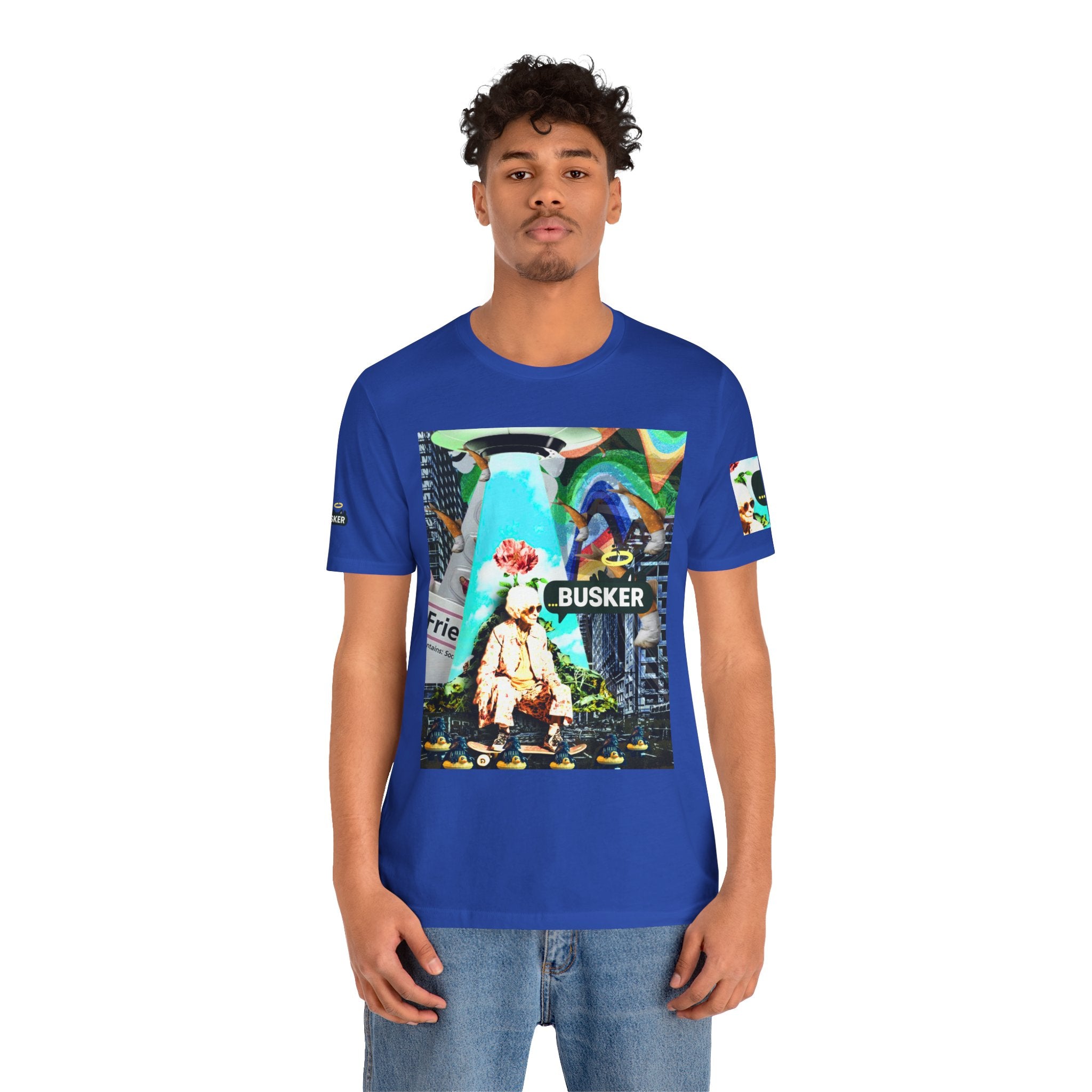 Street Art Busker Tee - Unisex Graphic Short Sleeve Shirt