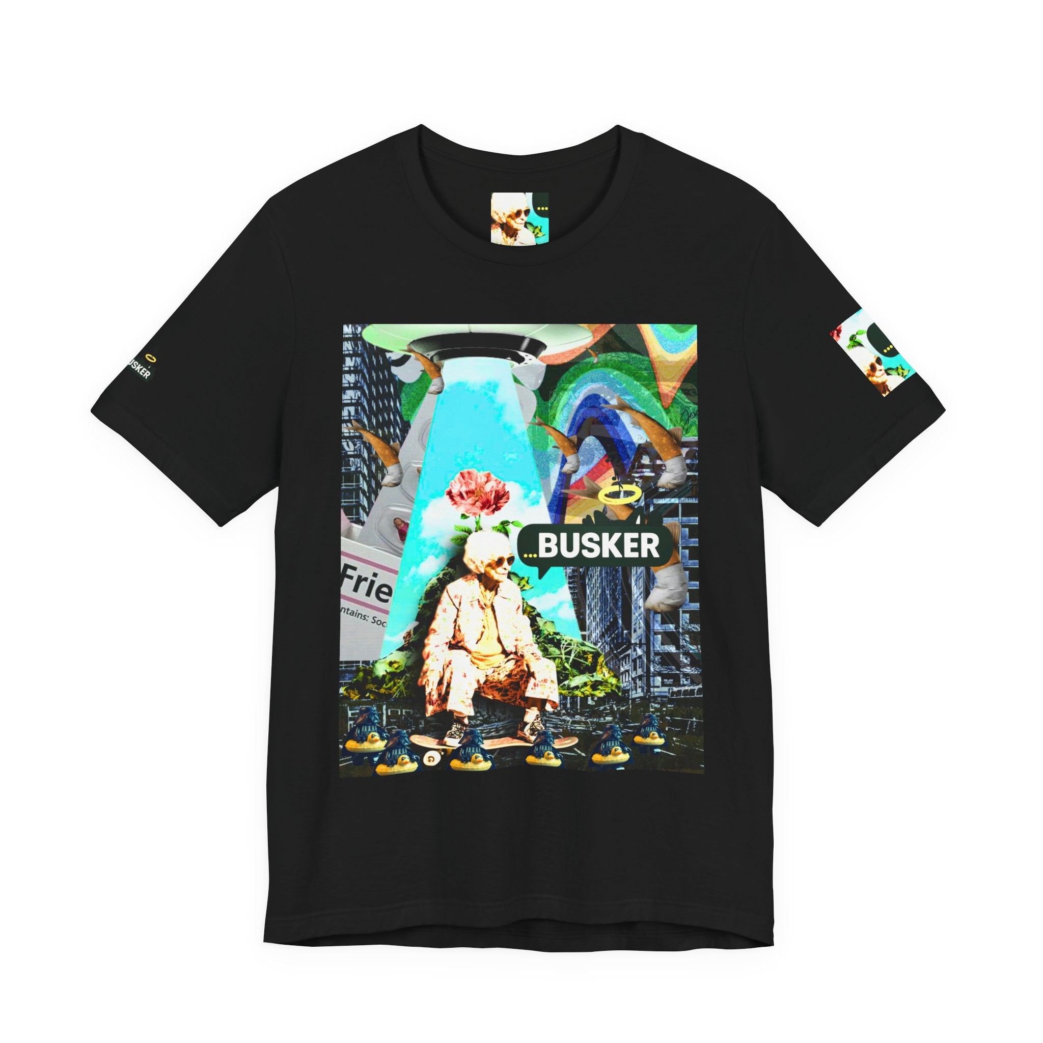 Street Art Busker Tee - Unisex Graphic Short Sleeve Shirt