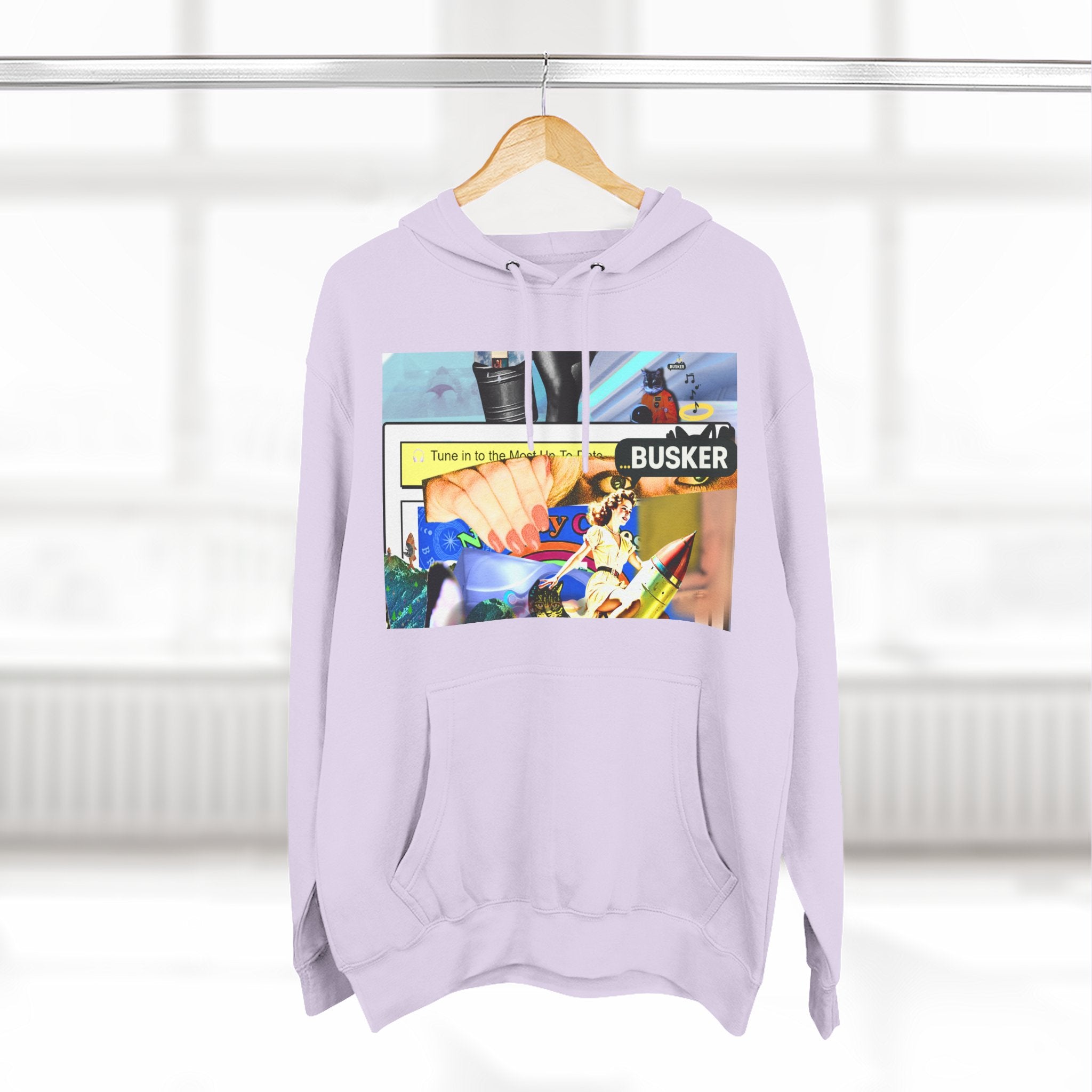 Three-Panel Fleece Hoodie