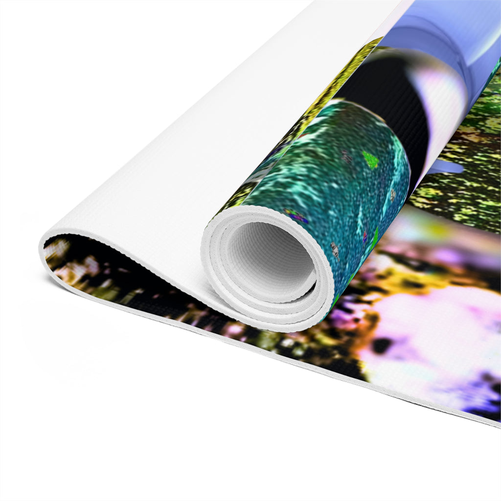 Abstract Art Foam Yoga Mat - Colorful & Stylish Exercise Mat for Yoga Lovers