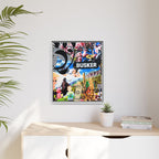 Busker Collage Matte Canvas Print — Framed Multi‑Color Wall Art