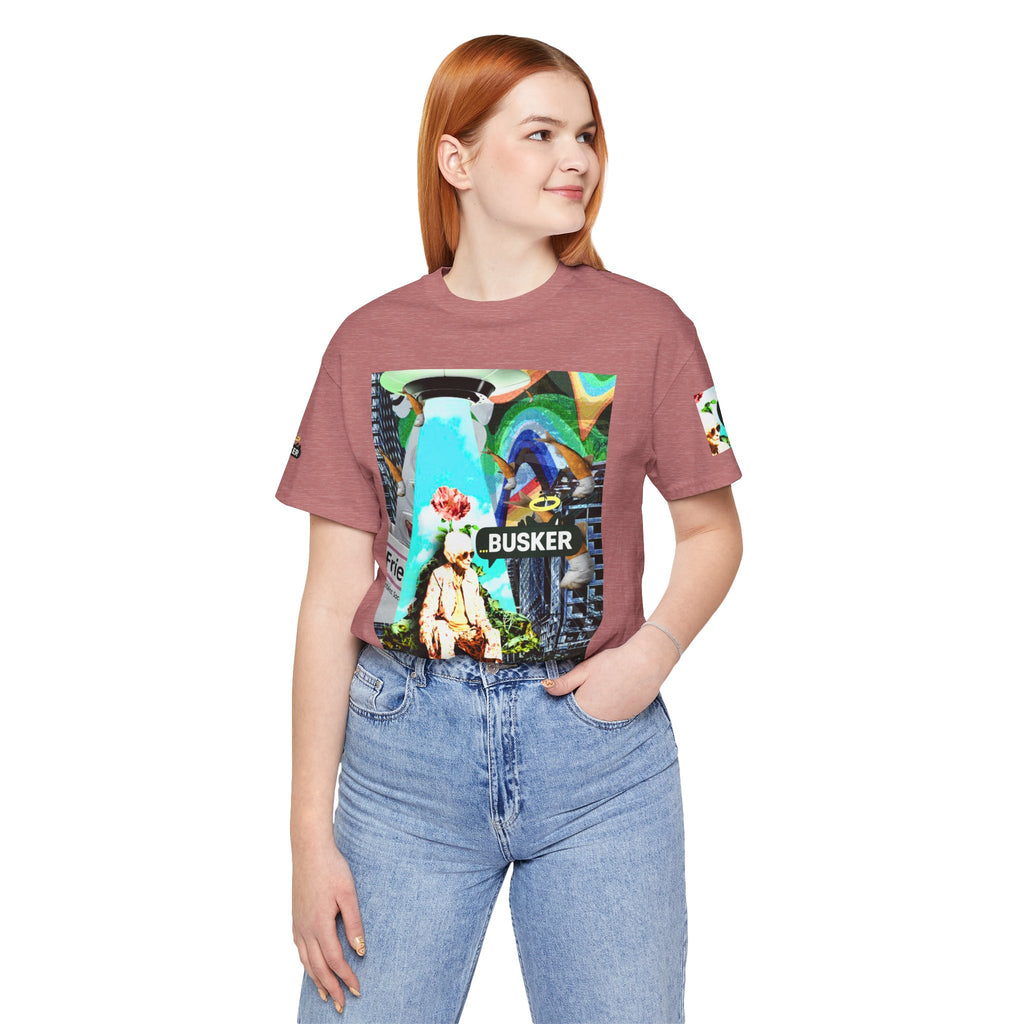 Street Art Busker Tee - Unisex Graphic Short Sleeve Shirt