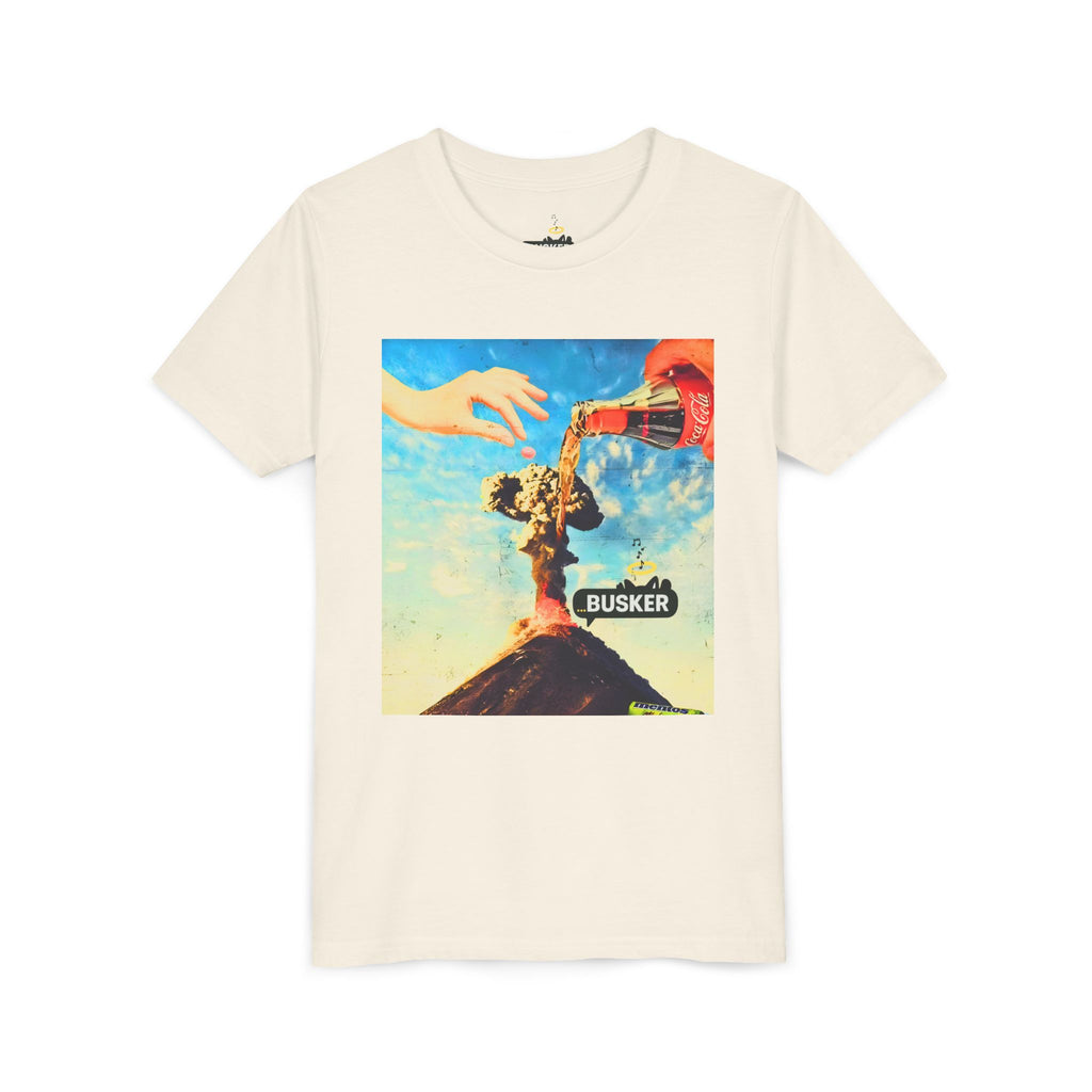 Busker Youth Short Sleeve Tee, Fun Summer Tee, Music Lover Gift, Kids Graphic T-Shirt, Festival Outfit, Creative Gift Idea