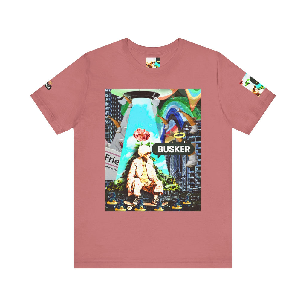 Street Art Busker Tee - Unisex Graphic Short Sleeve Shirt