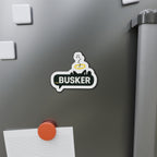 Busker Die-Cut Magnet, Musical Decor for Fridge, Gift for Musicians, Cute Magnet for Music Lovers, Home and Office Decor