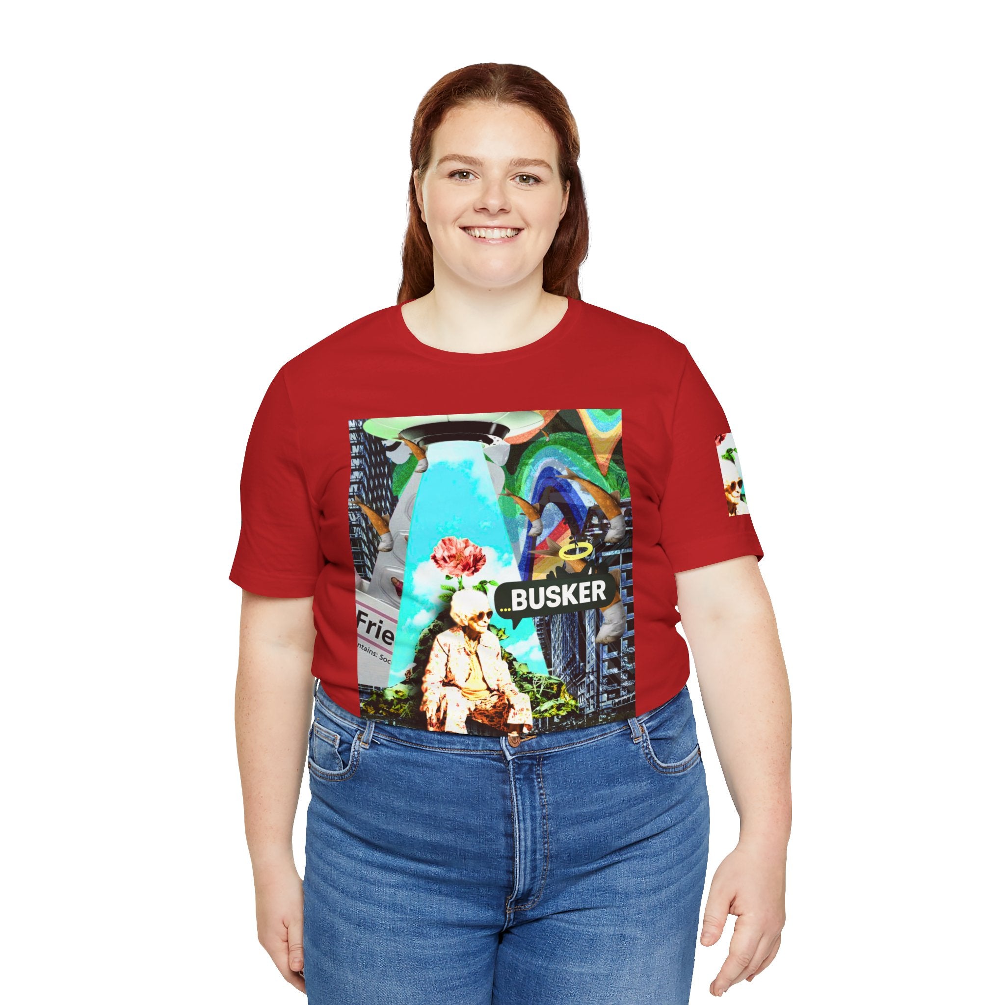 Street Art Busker Tee - Unisex Graphic Short Sleeve Shirt