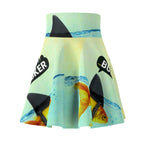 Whimsical Graphic Skater Skirt, Fun Fish Design, Women's Fashion, Casual Wear, Summer Outfit, Unique Gift for Her