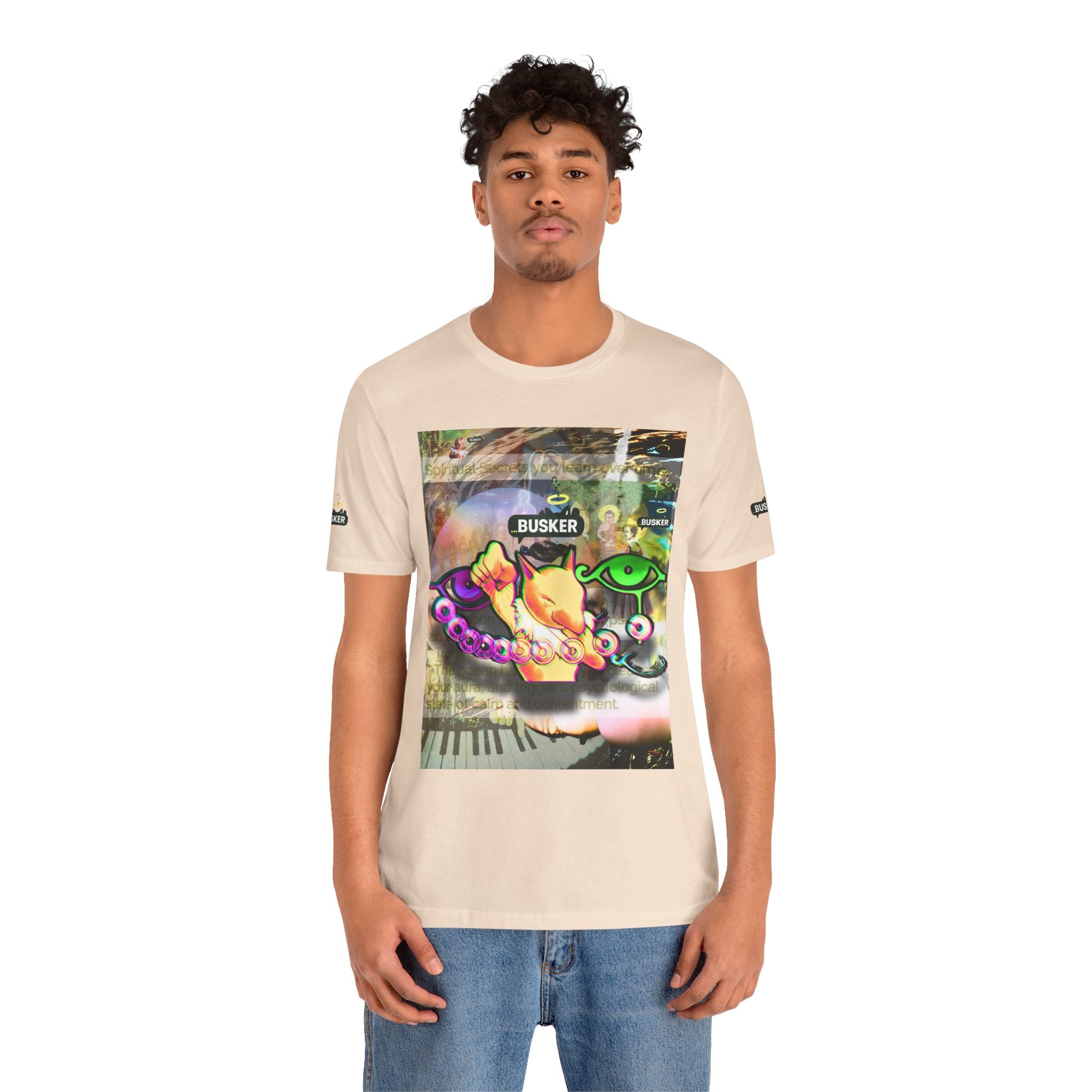 Vibrant Busker Art Tee for Creative Souls
