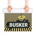 Peaceful Busker Yoga Mat, Eco-Friendly Exercise Mat, Yoga and Pilates Essentials, Gift for Yogis, Meditation Mat, Fitness Inspiration