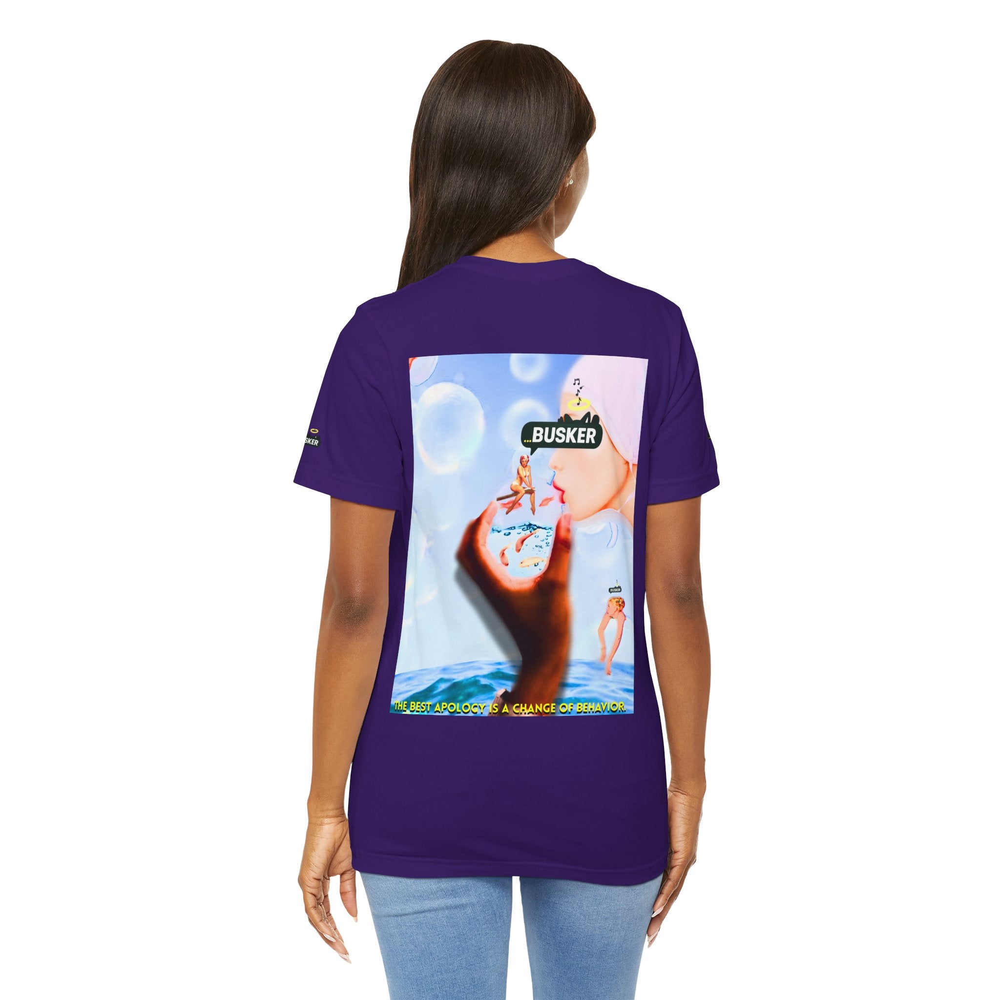 Busker Vibe Unisex Jersey Tee – Colorful Artistic Design for Summer Fun