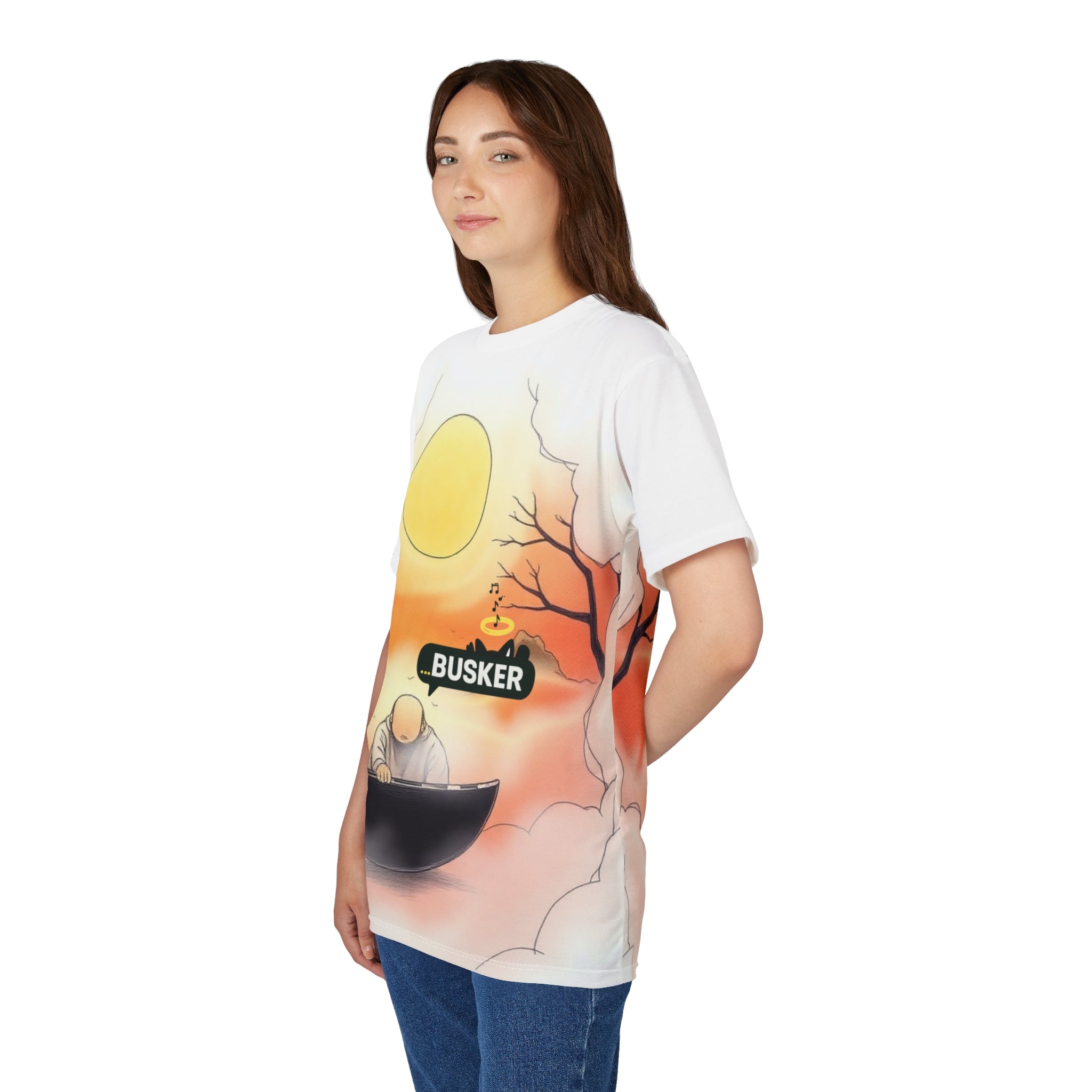 Artistic Unisex Tee, Musician Gift, Summer Vibes Shirt, Street Performer Apparel, Unique Graphic T-Shirt