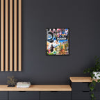 Busker Collage Matte Canvas Print — Framed Multi‑Color Wall Art