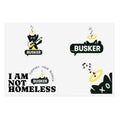 Support Your Busker Sticker Sheets | Unique Musician Art, Vinyl Decals, Cute Gift for Music Lovers, Home Decor, Festival Accessories