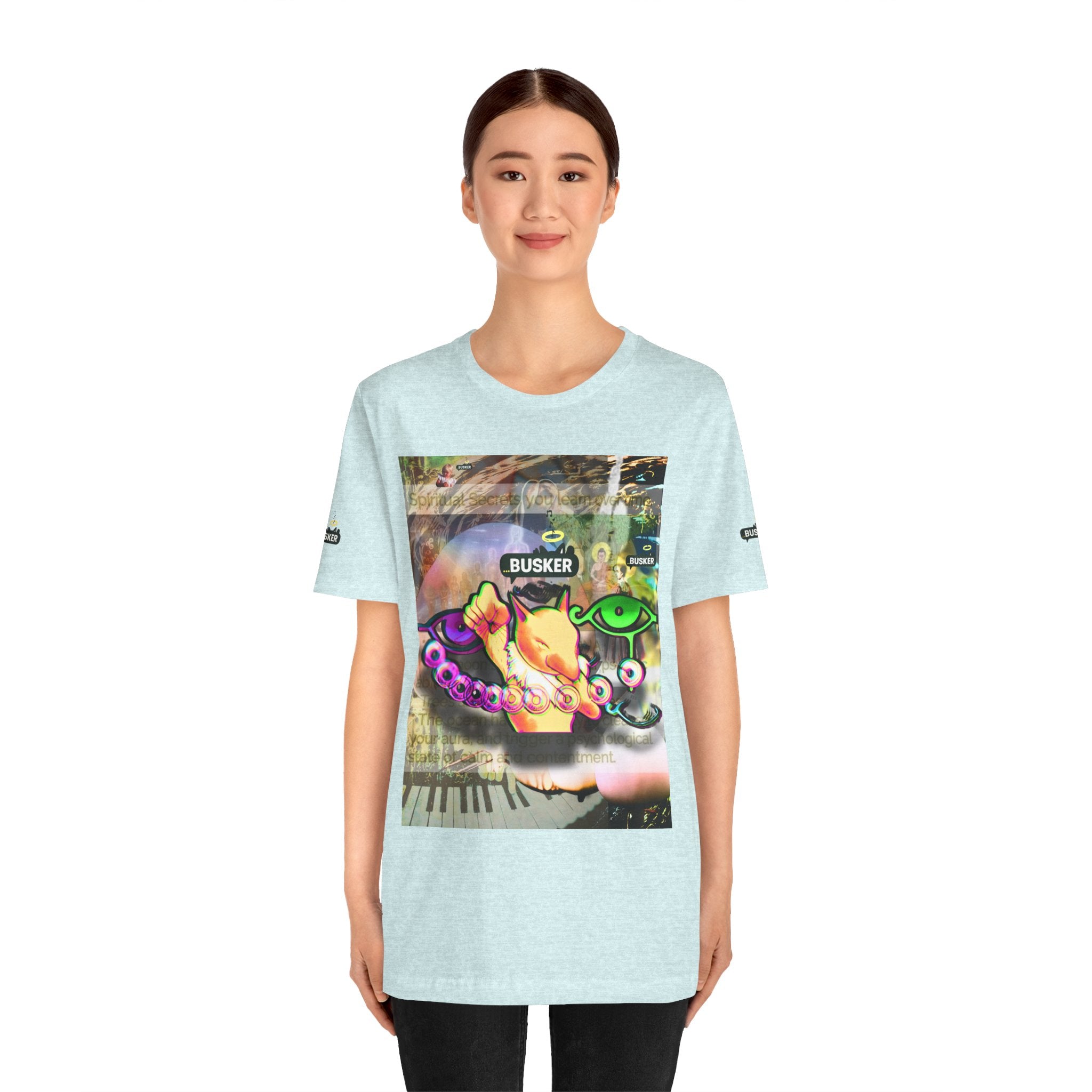 Vibrant Busker Art Tee for Creative Souls