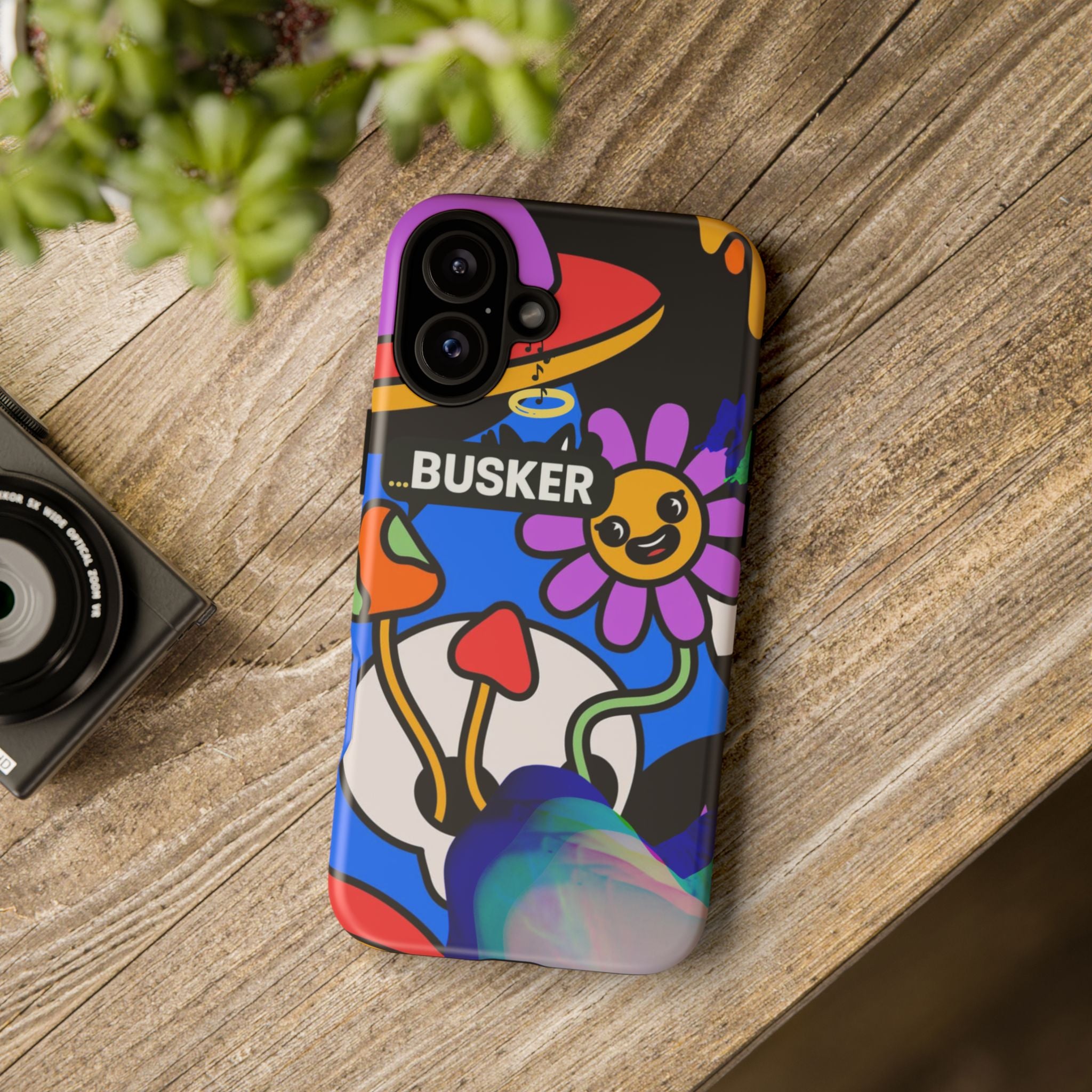 Colorful Phone Case, Cute Phone Accessories, Gift for Music Lovers, Fun Tech Gear, Unique Floral Design Case